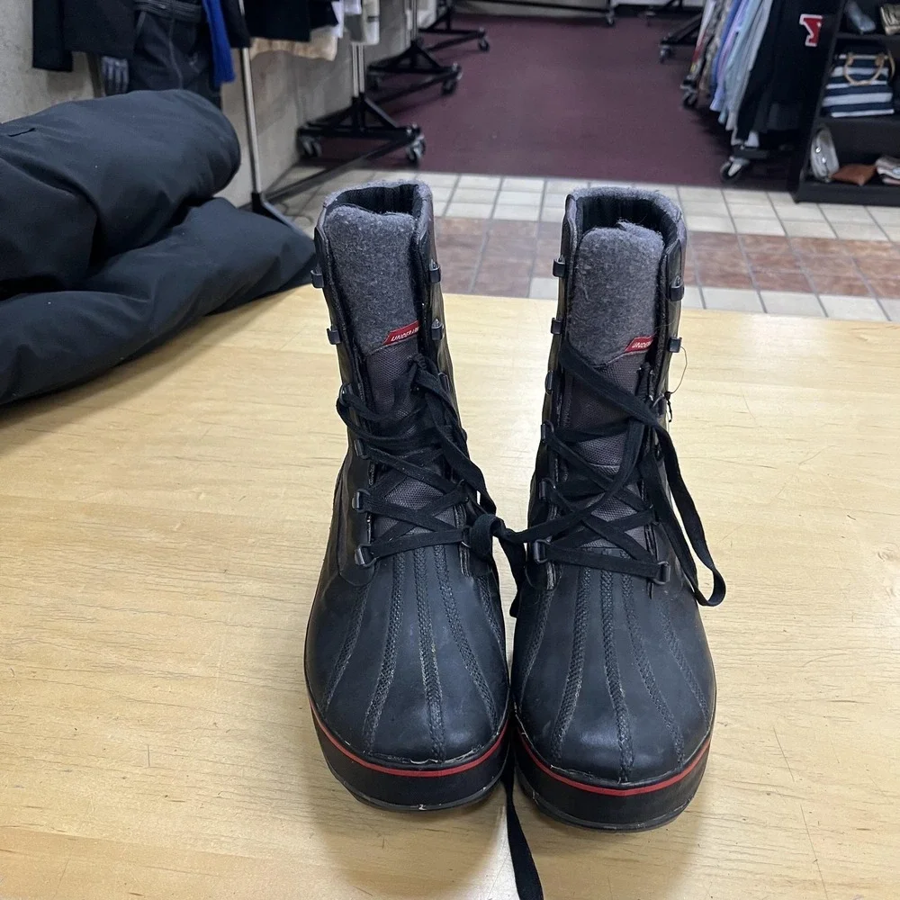 Under Armour Boots Mens Size 9 Black Gray Insulated Cold Winter Snow 1250238-001